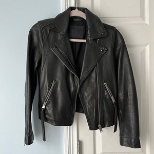 All saints leather jacket size US 4